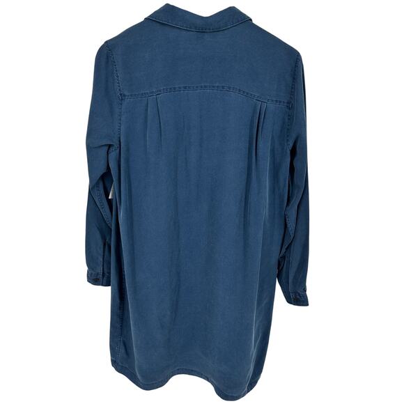 Old Navy Womens Size Large Faded Denim Twill Dress NWT Minimalist Basic EUC - Picture 2 of 9